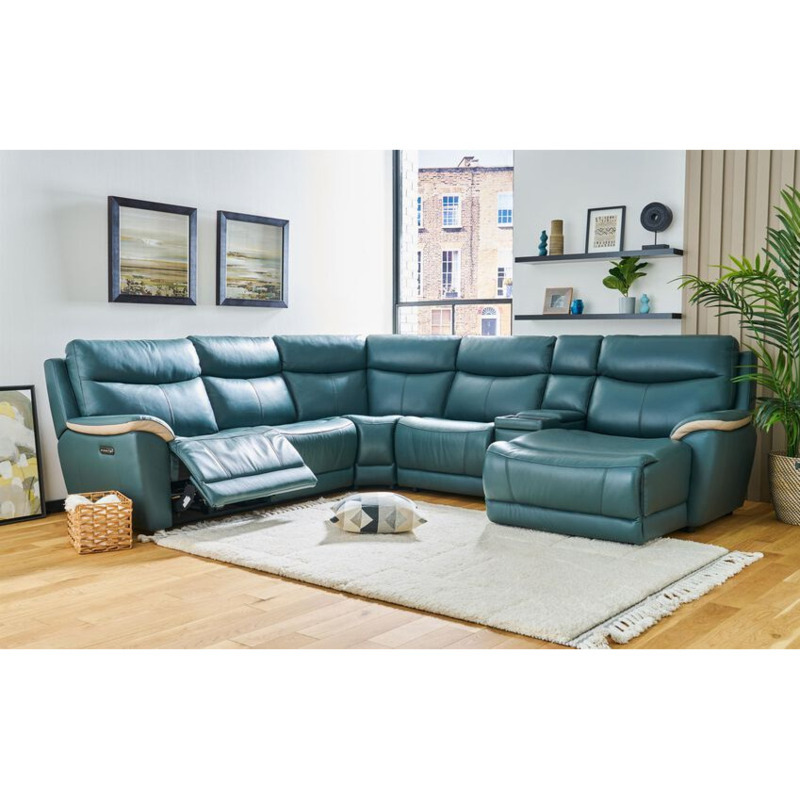ScS Living Ethan 3 Corner 3 LHF Power RHF Console & Chaise Sofa by SCS