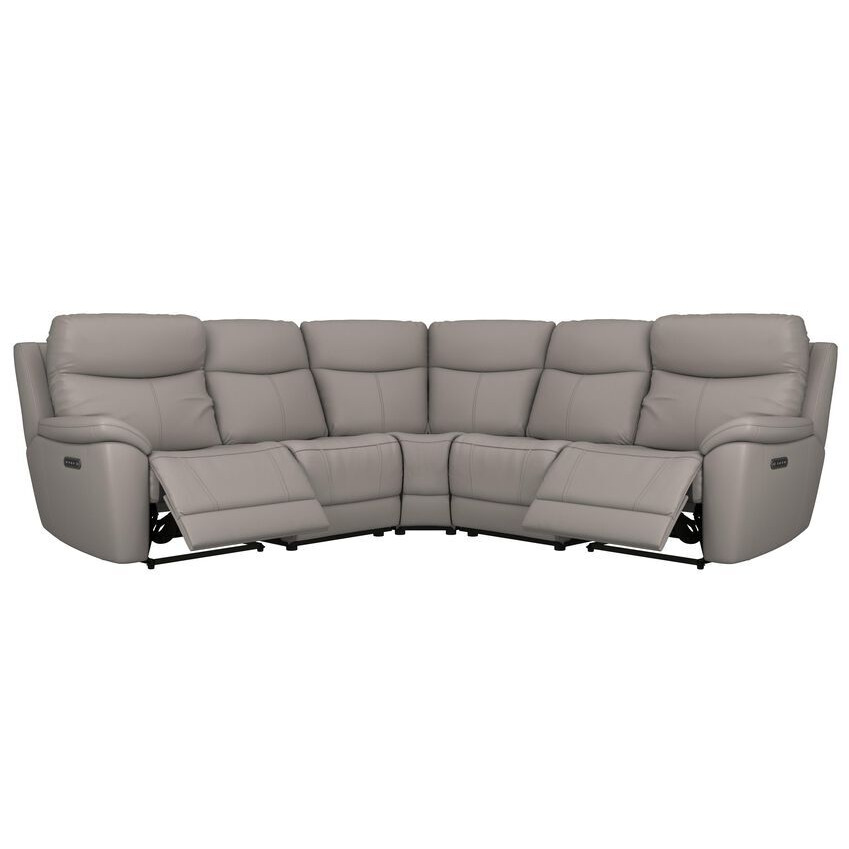 ScS Living Grey Ethan 3 Corner 3 Power Sofa with Head Tilt & Lumbar by