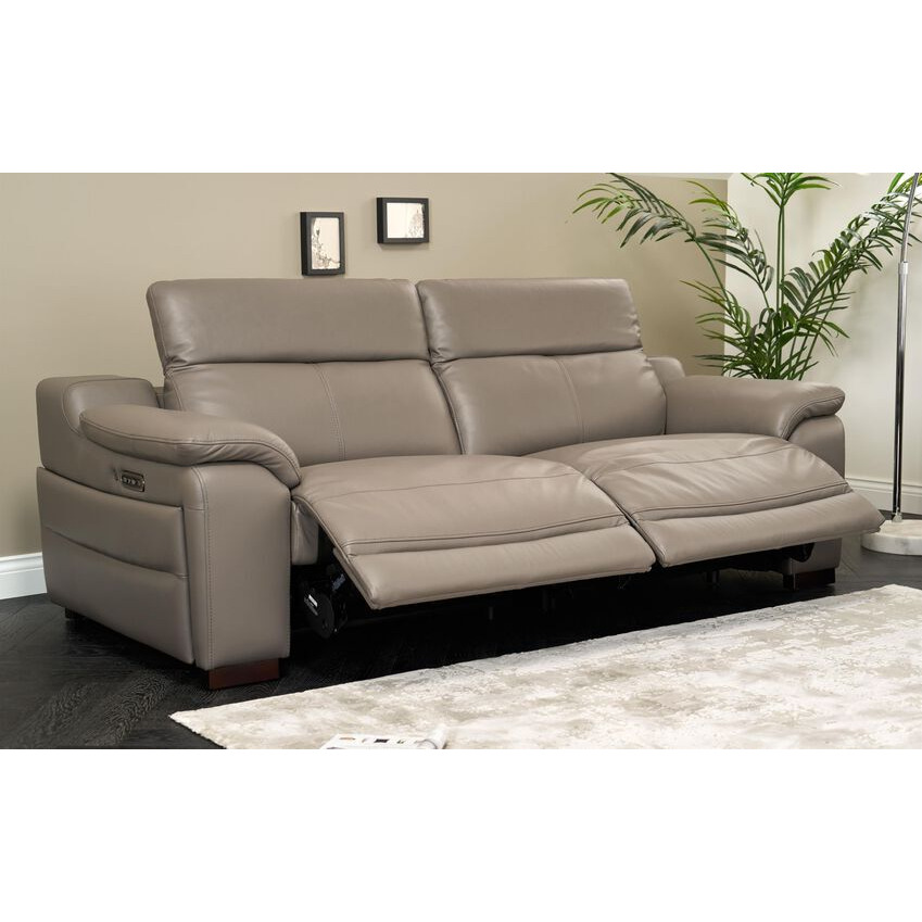 La-Z-Boy Fabric Austin 3 Seater Power Recliner Sofa with Power Head ...