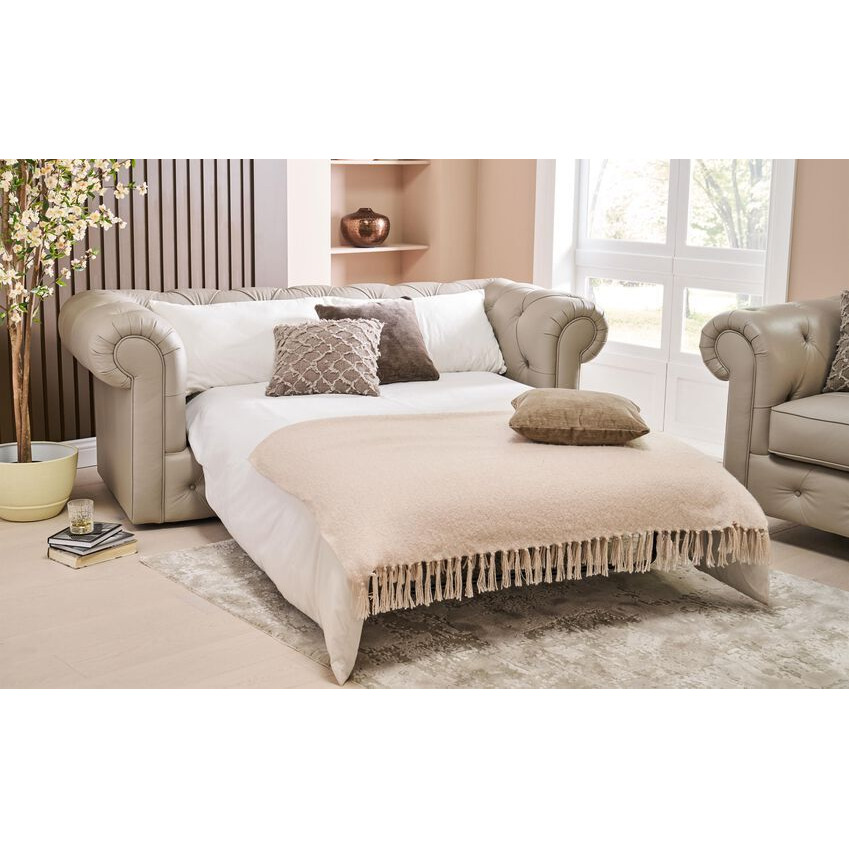 ScS Living Melrose Leather 3 Seater Sofa Bed by SCS