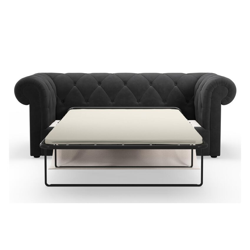 ScS Living Black Abbey Fabric 3 Seater Sofa Bed by SCS