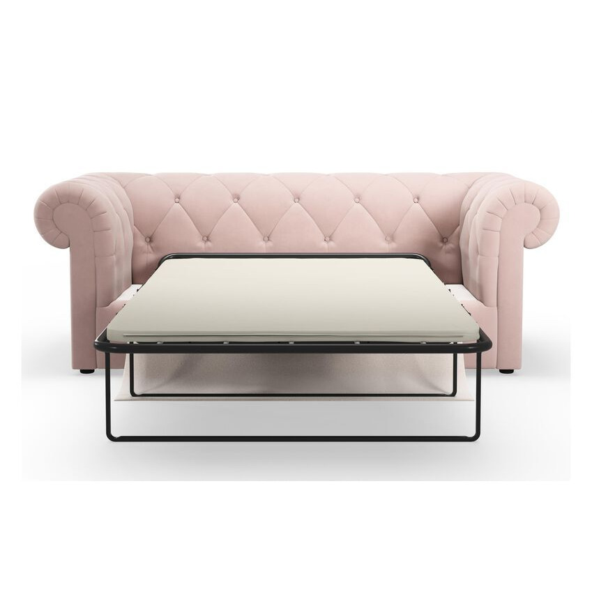 ScS Living Pink Abbey Fabric 3 Seater Sofa Bed by SCS