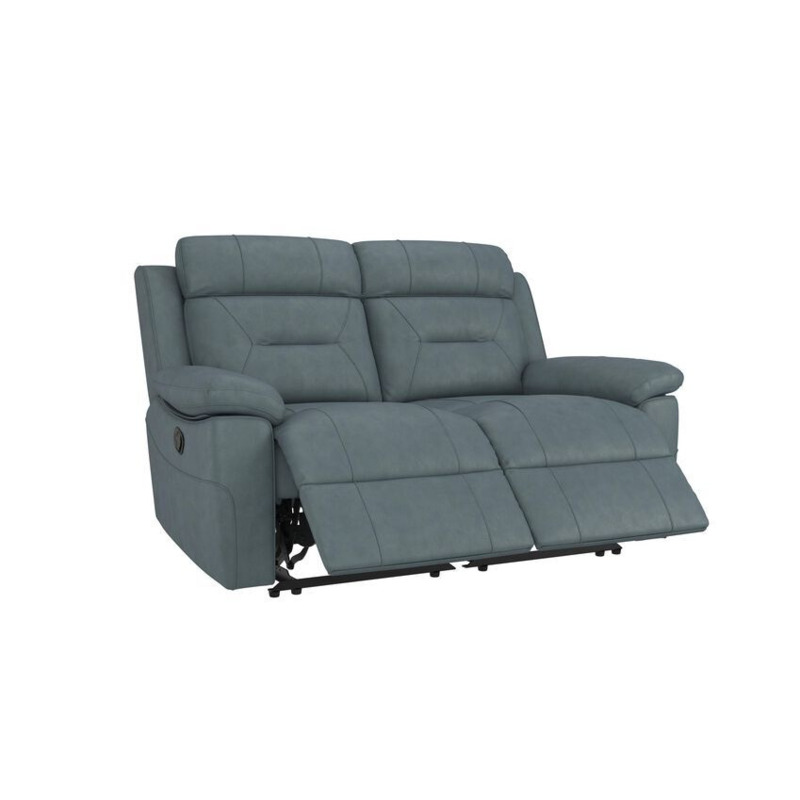 Endurance Blue Fabric Fenix 2 Seater Manual Recliner Sofa by SCS