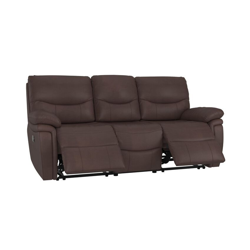 Endurance Brown Idris 3 Seater Manual Recliner Sofa by SCS