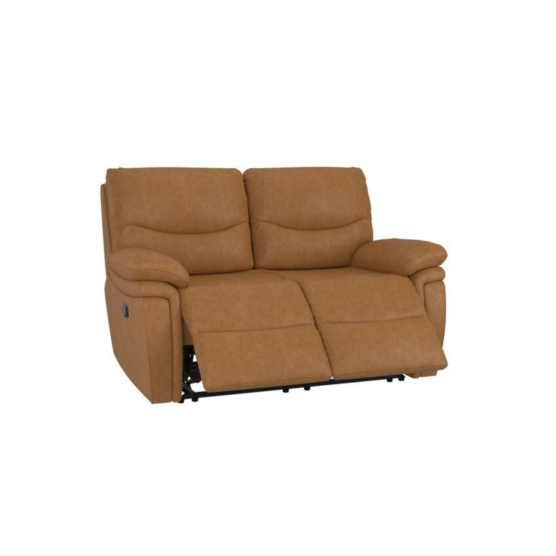 Endurance Brown Fabric Idris 2 Seater Manual Recliner Sofa by SCS
