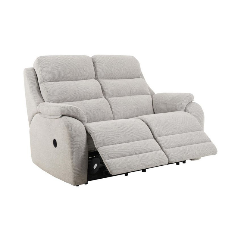 La Z Boy Grey Fabric Greenwich 2 Seater Power Recliner Sofa With Head Tilt Lumbar Medium 3eec7c20 