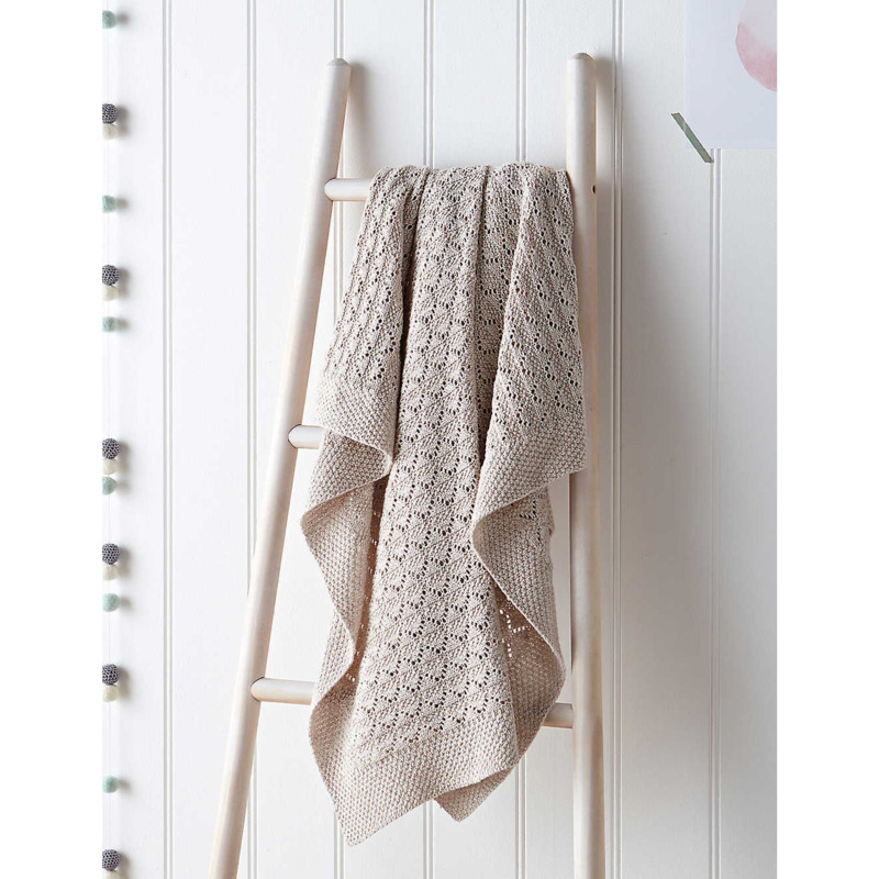 Heirloom cotton baby blanket 75cm x 100cm by Selfridges