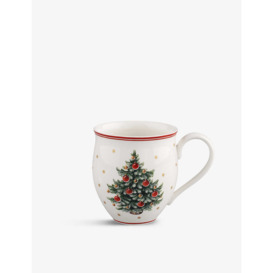 Toy's Delight Christmas tree-printed porcelain mugs set of two