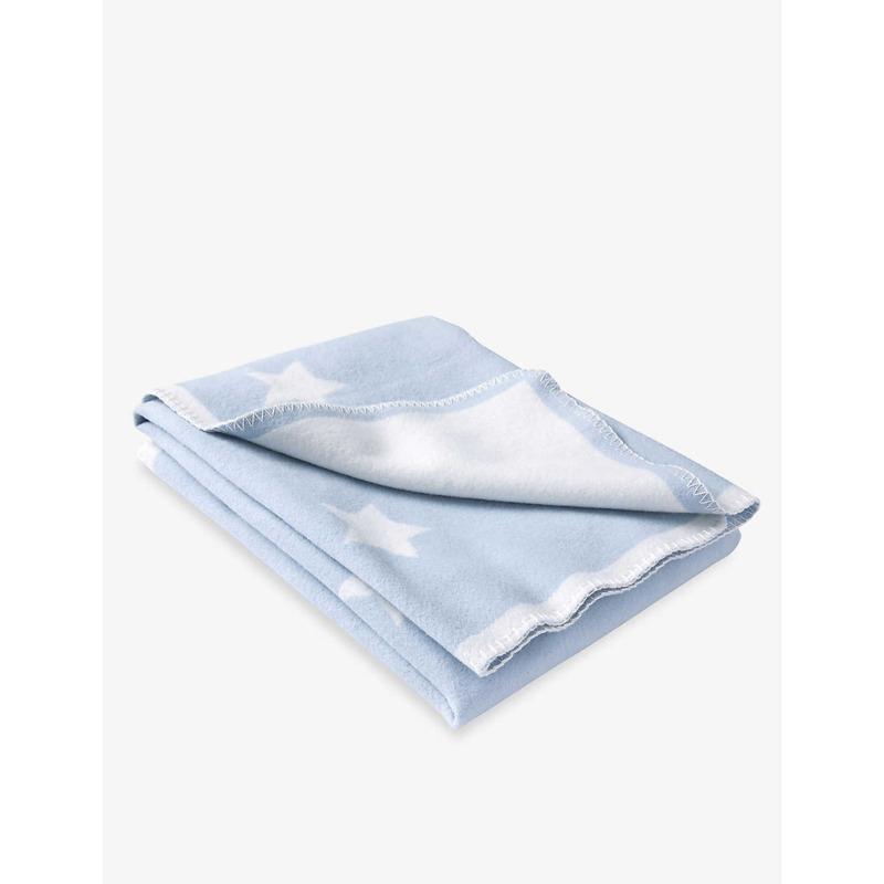 Starintarsia reversible knitcotton baby blanket 75cm x 100cm by