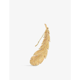 Feather glittered Christmas decoration 16cm