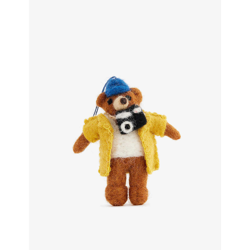 Teddy The Tourist felt bear Christmas decoration by Selfridges