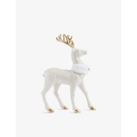 Glitter-detail deer Christmas decoration 33cm