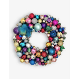 Rani 2 multi-coloured upcycled-materials Christmas wreath