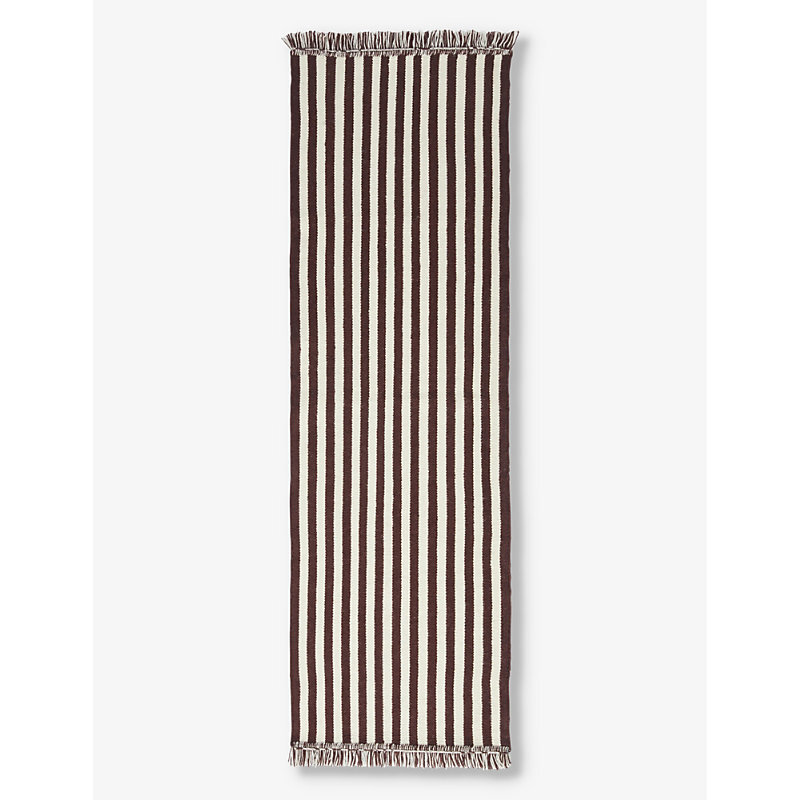Hay Stripes and Stripes Fringed Wool and Cotton-Blend Rug 200cm x