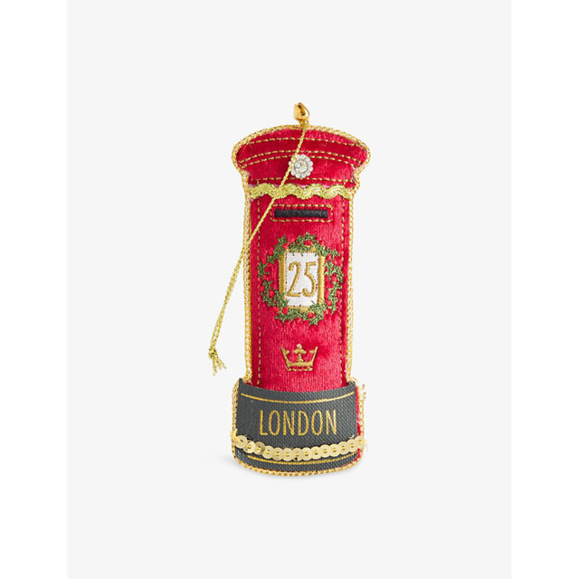 Selfridges Edit Post Box Embroidered Hanging Christmas Fabric ...