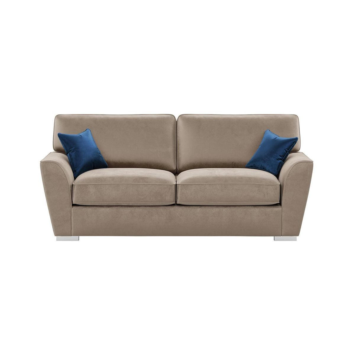 Majestic 3 Seater Sofa with Fitted Back Cushions, mink/blue by SLF24