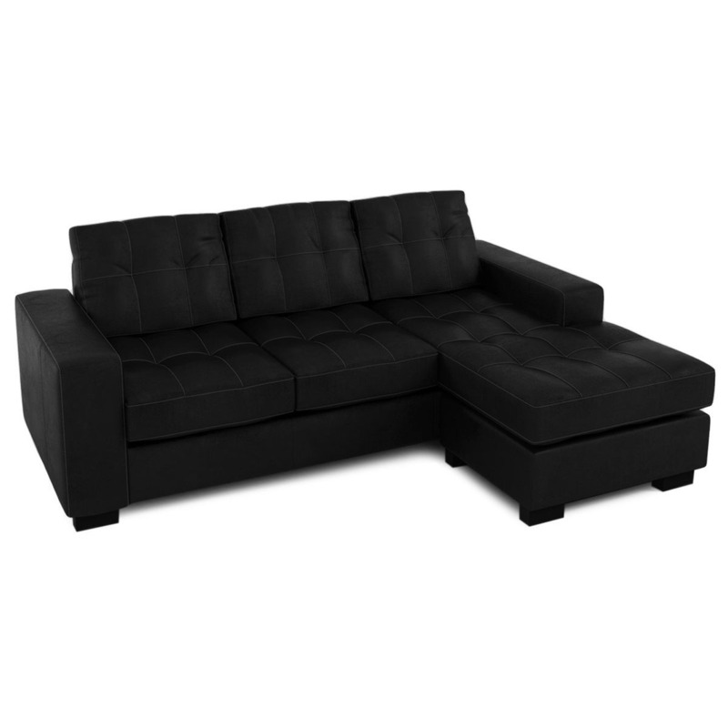 Cool Right Hand Corner Sofa, black by SLF24