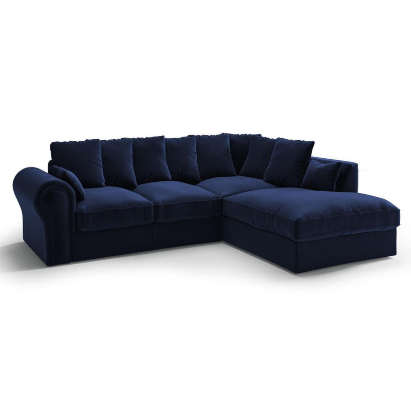 Baron Right Hand Corner Sofa, navy blue by SLF24
