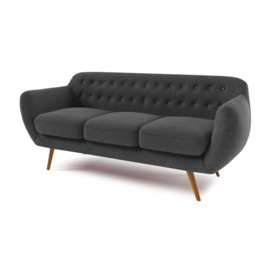 Anatol 3 Seater Sofa, dark grey
