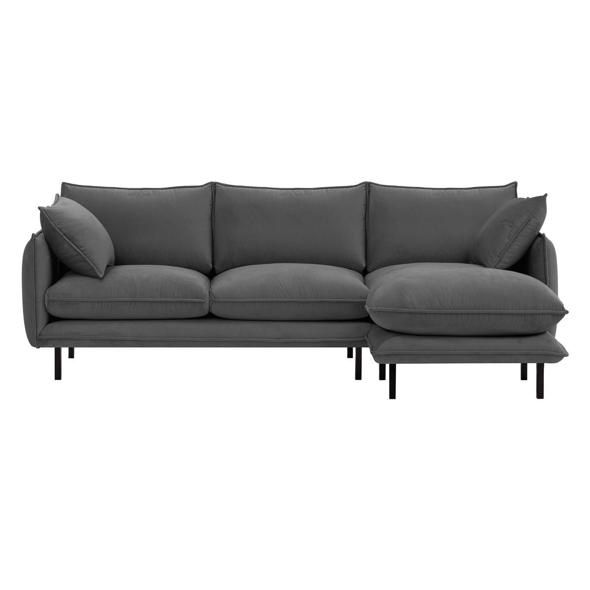 Nimbus Right Hand Corner Sofa, dark grey by SLF24