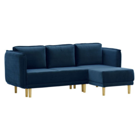 Swift Corner Sofa Bed, navy blue, blue
