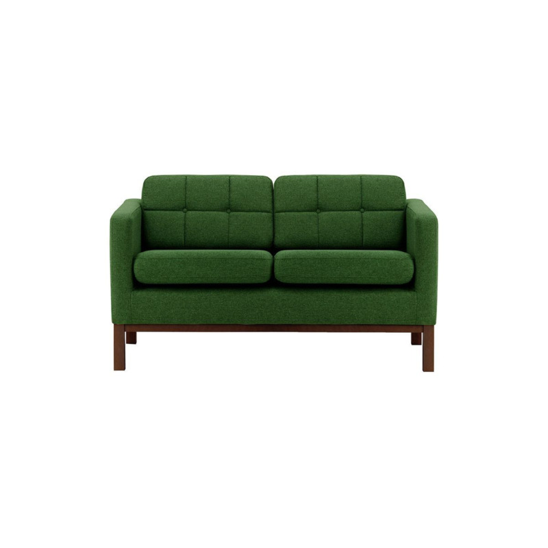 Normann 2 Seater Sofa, dark green, Leg colour dark oak by SLF24