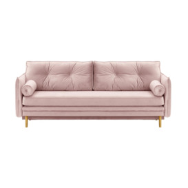 Darnet Sofa Bed with Storage, cream, beige, Leg colour: aveo