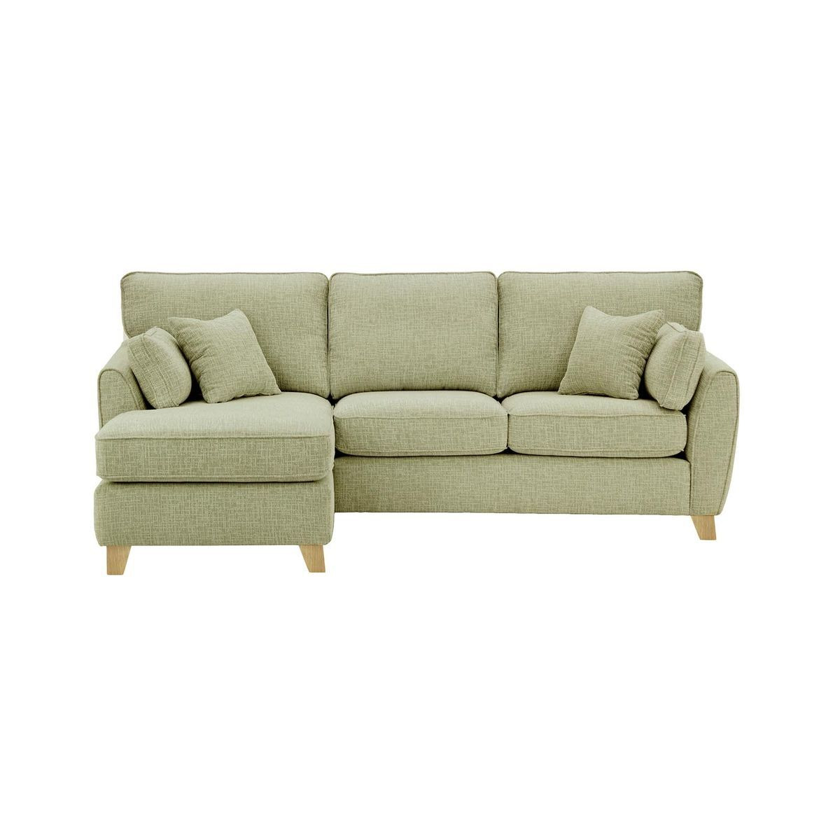 James Left Corner Sofa, taupe, Leg colour wax black by SLF24