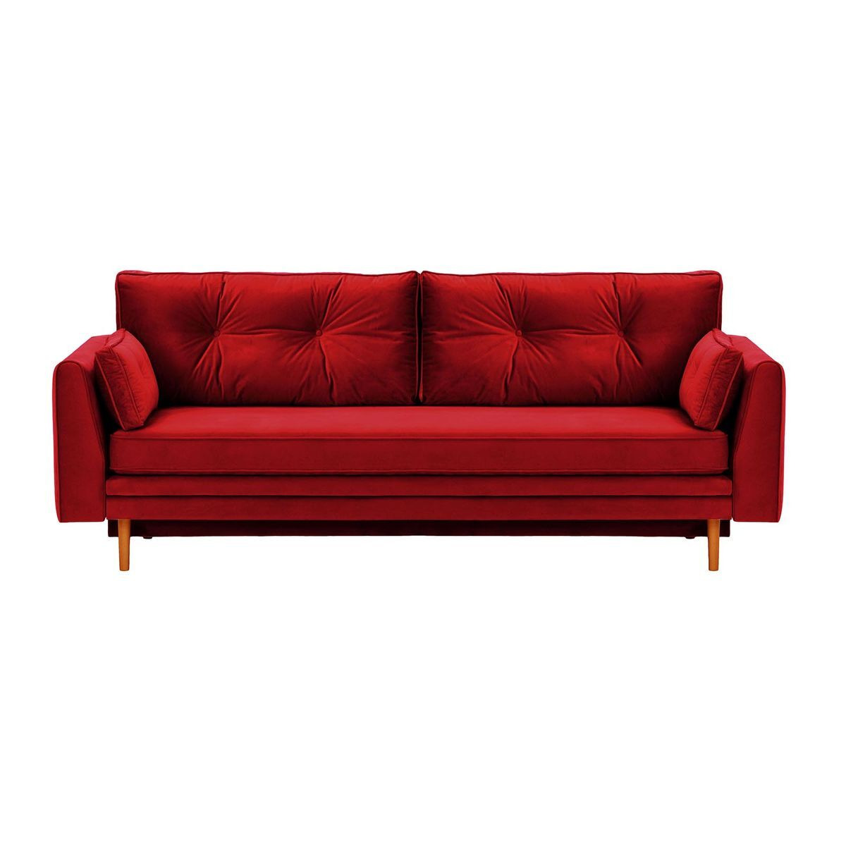 Magnus Sofa Bed with Storage, dark red, Leg colour aveo by SLF24