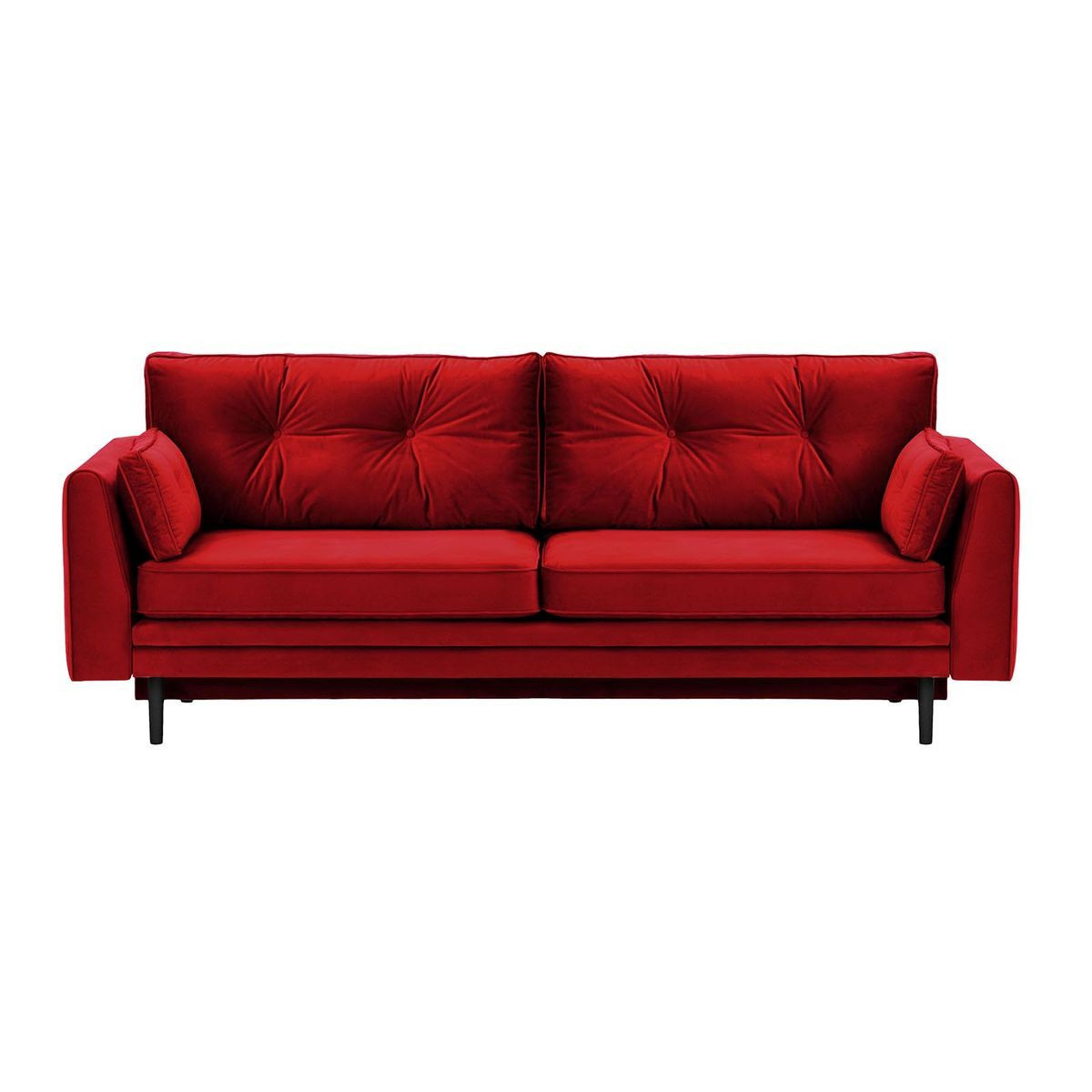 Amelia Sofa Bed with Storage, dark red, Leg colour black by SLF24