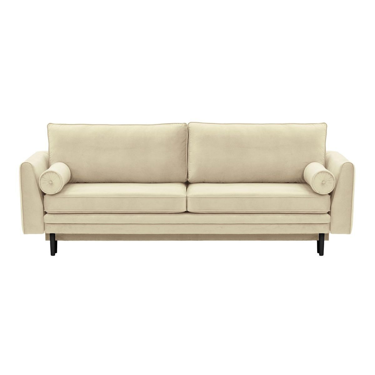 Cornelia Sofa Bed with Storage, light beige, Leg colour black by SLF24