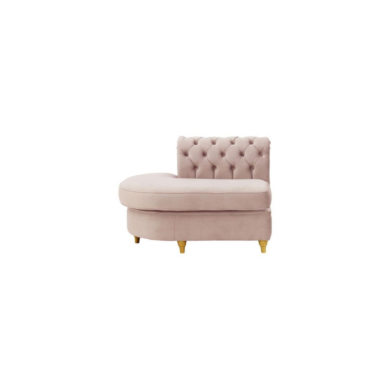 Chesterfield Curved LHF Corner Modular End (ECL), lilac, Leg colour ...