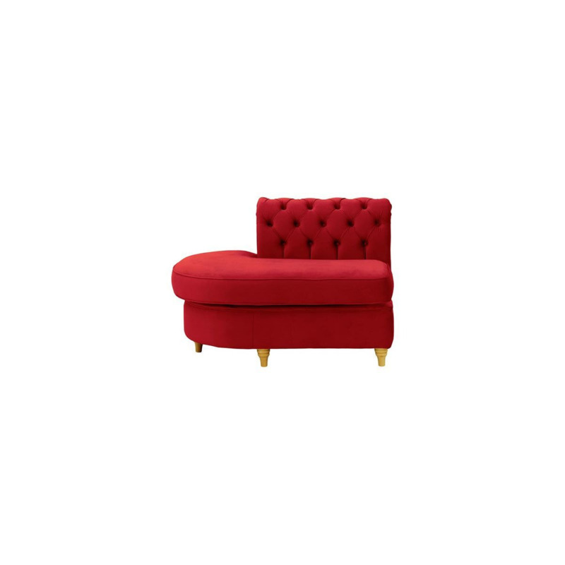 Chesterfield Curved LHF Corner Modular End (ECL), brown, Leg colour ...