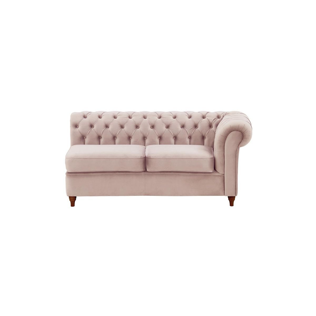 Chesterfield 2 Seater RHF Corner Modular Unit (2R), lilac, Leg colour ...