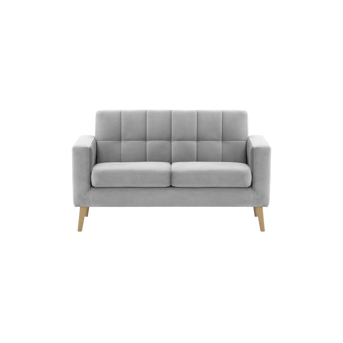 Neat 2 Seater Sofa in a Box, light blue, Leg colour dark oak by SLF24