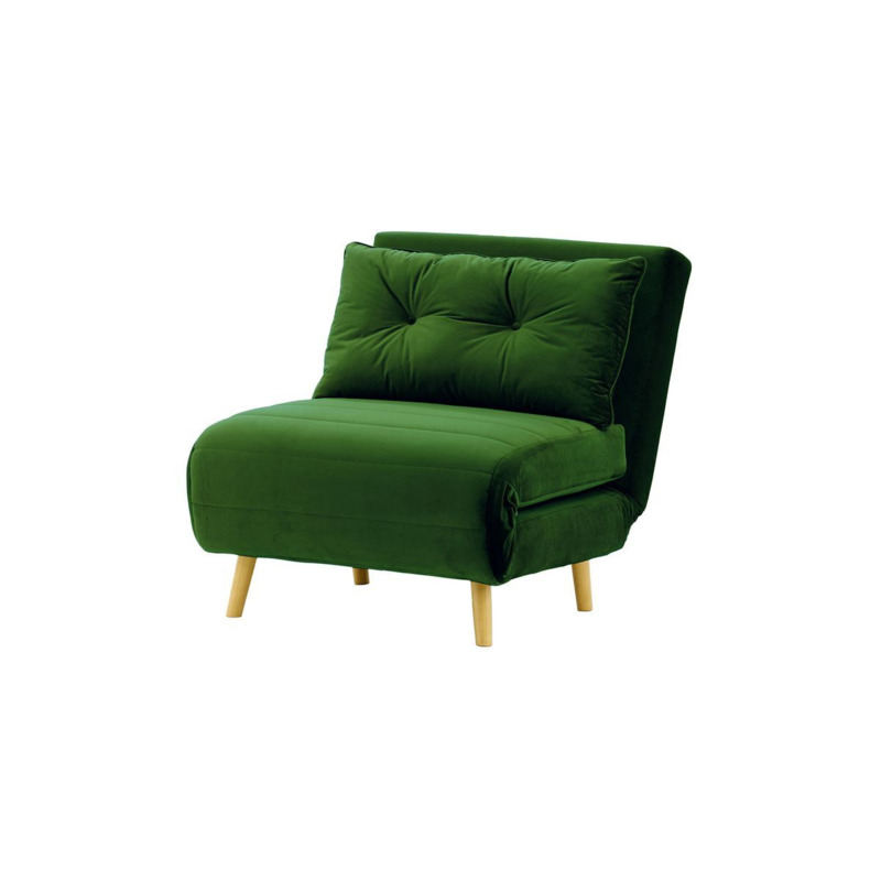 Flic Single Sofa Bed Chair width 77 cm, V 36 Peacock, Leg colour like oak by SLF24