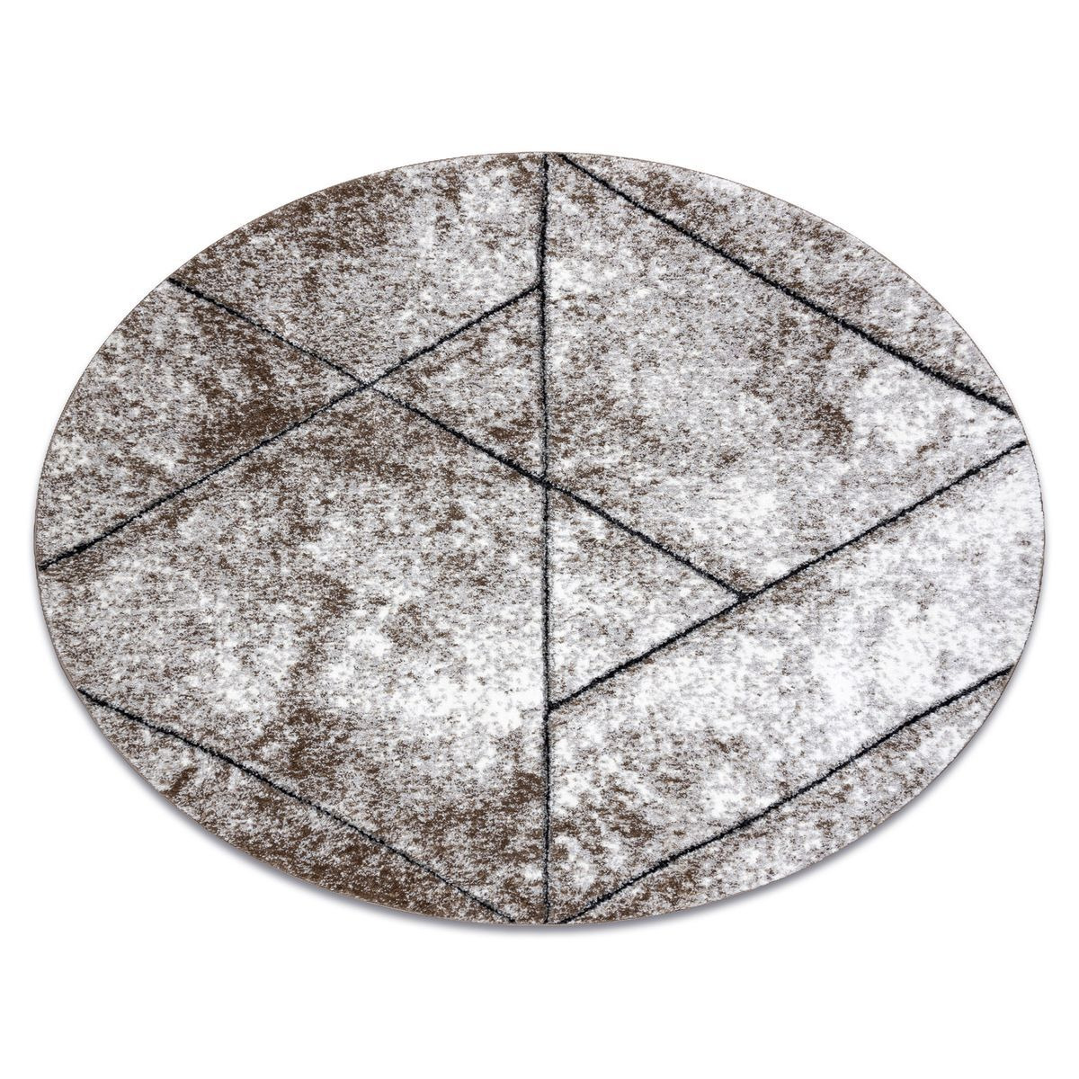 Lenny Rug Lenny Cookaric Rug Brown, circle 100 cm by SLF24 | ufurnish.com