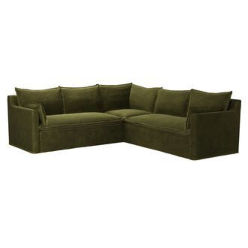 Anders Medium Corner Sofa in Meadow Smart Velvet by