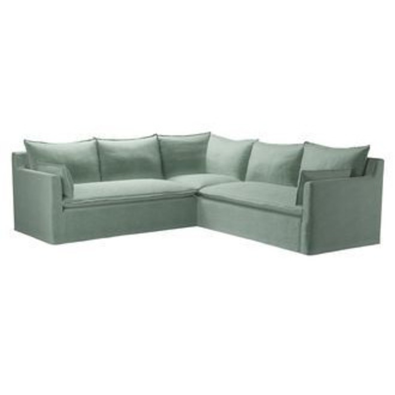 Anders Medium Corner Sofa in Sage Smart Velvet by