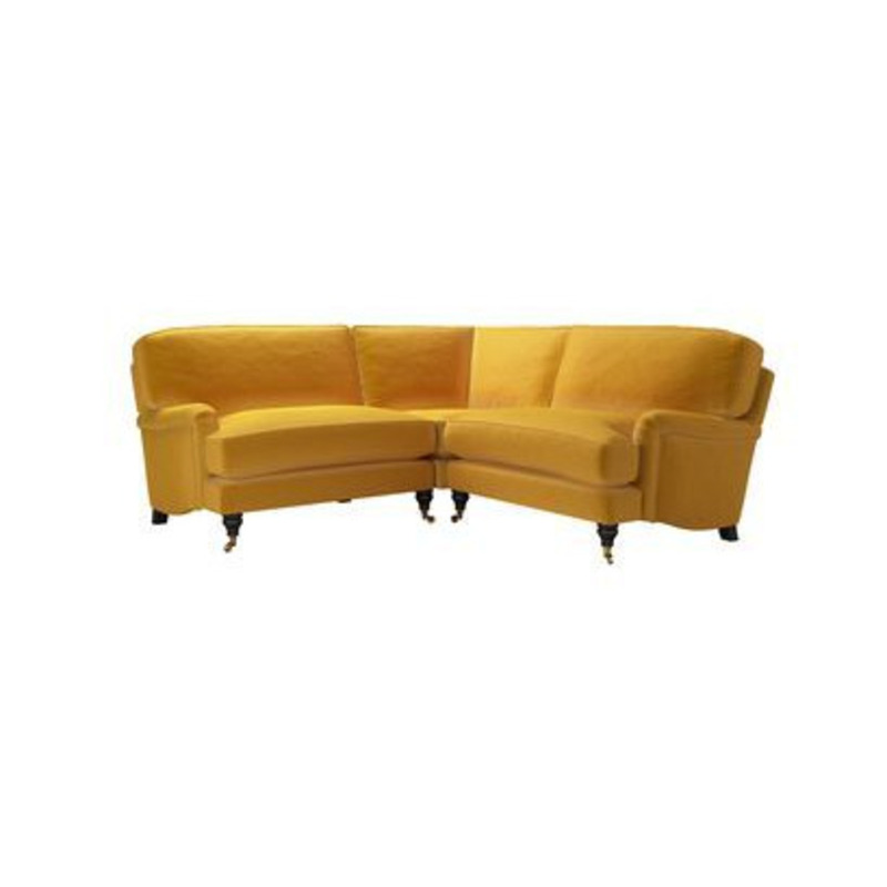 Bluebell Small Corner Sofa in Butterscotch Cotton Matt Velvet by