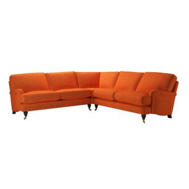 Bluebell Large Corner Sofa in Paprika Smart Velvet by sofa