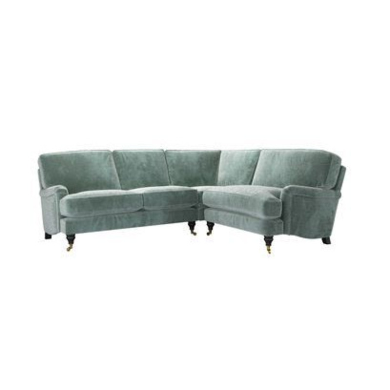 Bluebell Asym. Crn LHF 2 Seat w RHF Loveseat in Peppermint Bubble