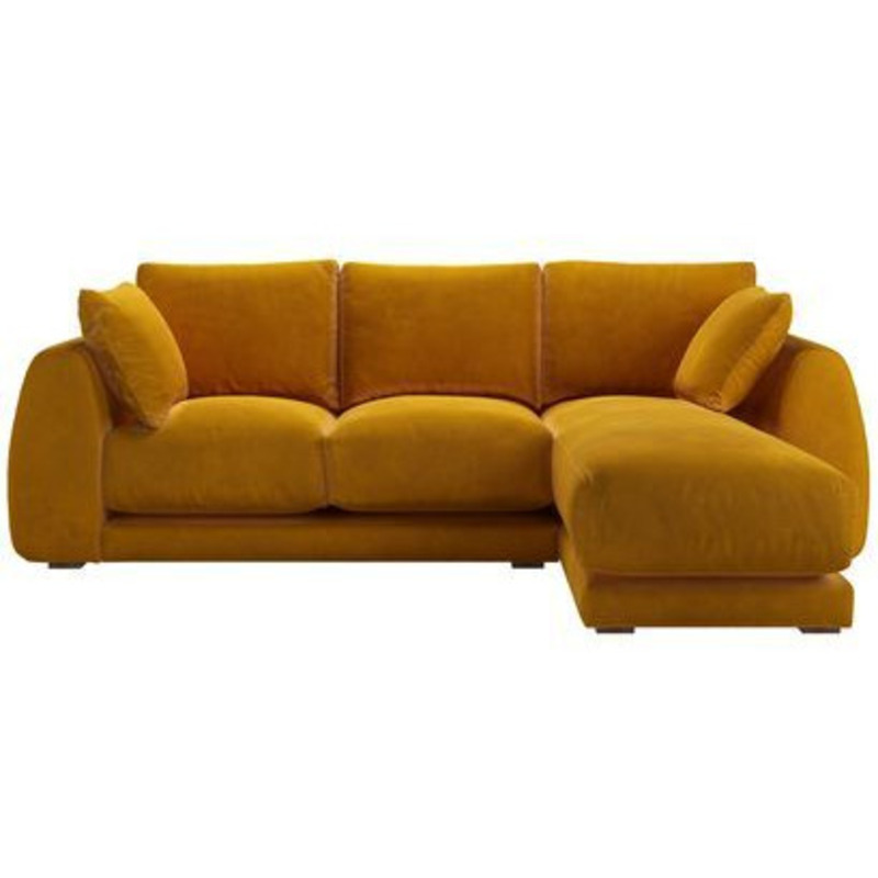 Carmel RHF Chaise Sofa in Amber Smart Velvet by