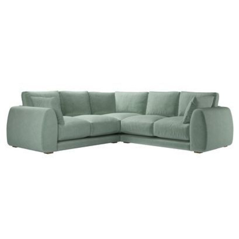 Carmel Medium Corner Sofa in Sage Smart Velvet by