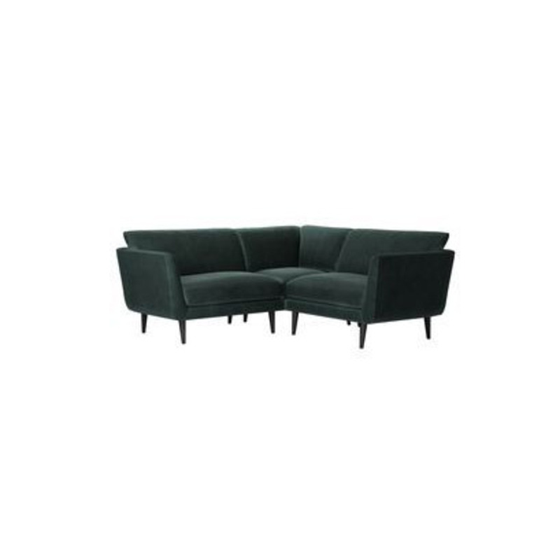 Holly Extra Small Corner Sofa in Smokey Green Cashmere Velvet sofa