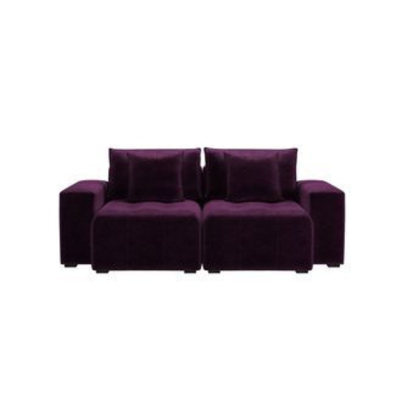 Romy 2 Seat Sofa in Plum Smart Velvet by