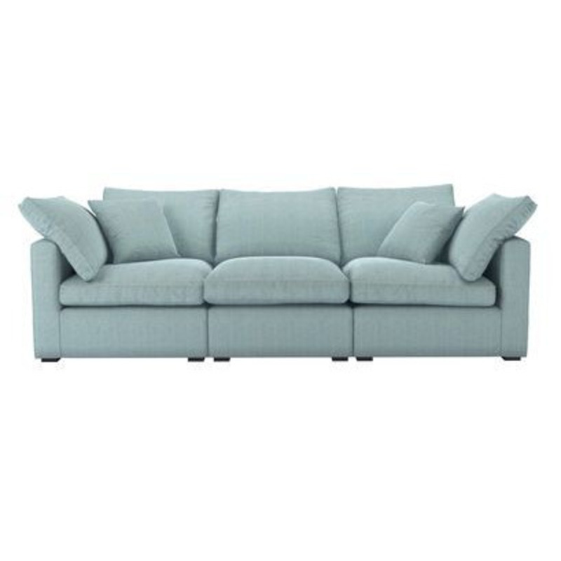 Long Island Slim 3 Seat Sofa in Coastal House Herringbone Weave sofa