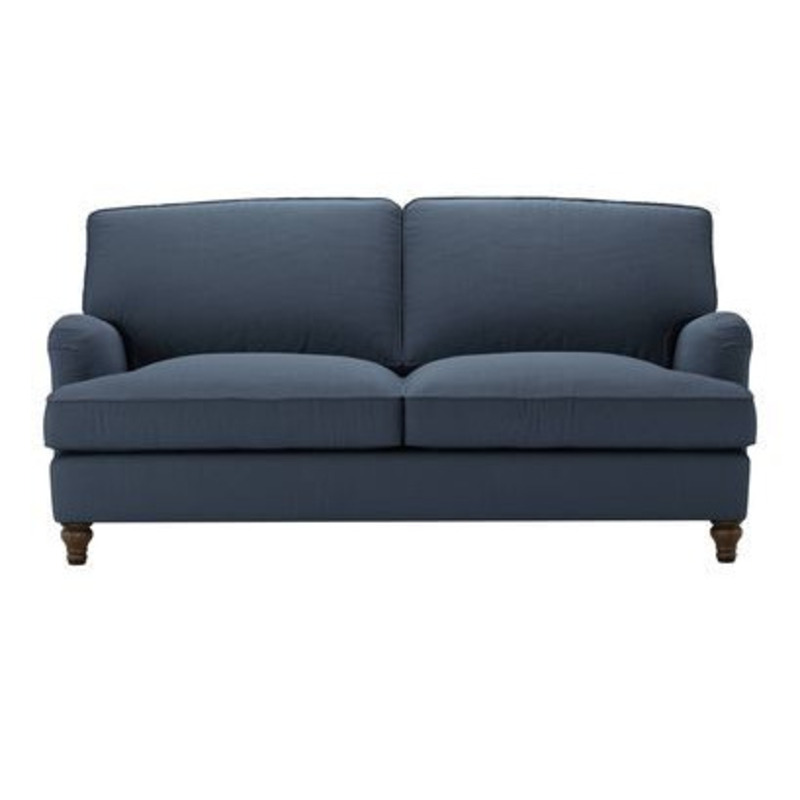 Bluebell 2.5 Seat Sofa Bed in Midnight Blue Brushed Linen Cotton sofa