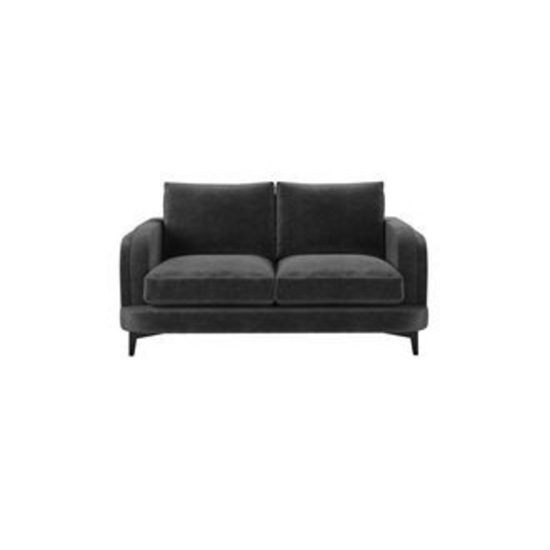 Boston Curved Arm 2 Seat Sofa in Armour Smart Velvet by sofa