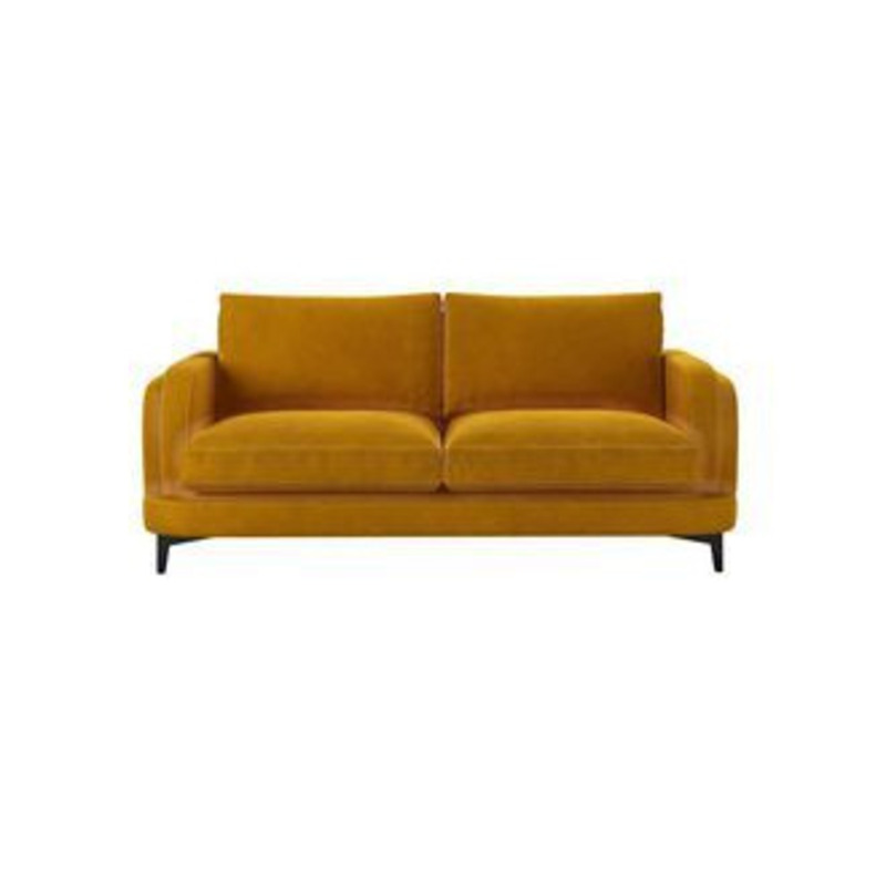 Boston Curved Arm 2.5 Seat Sofa in Amber Smart Velvet by
